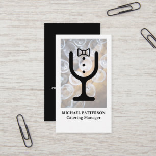 Catering Vin Glass Logotyp Banquet Visitkort