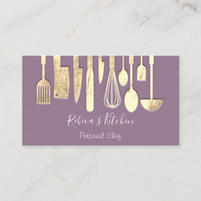 Catering Violet för  för personalchaufför Visitkort (Framsida)