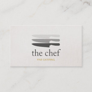 Cateringen Chef Knivar Enkel och modern Visitkort