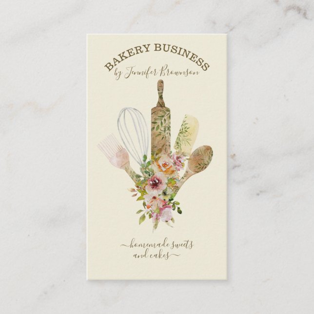 Cateringen Cook Chef elfenben Visitkort (Framsida)