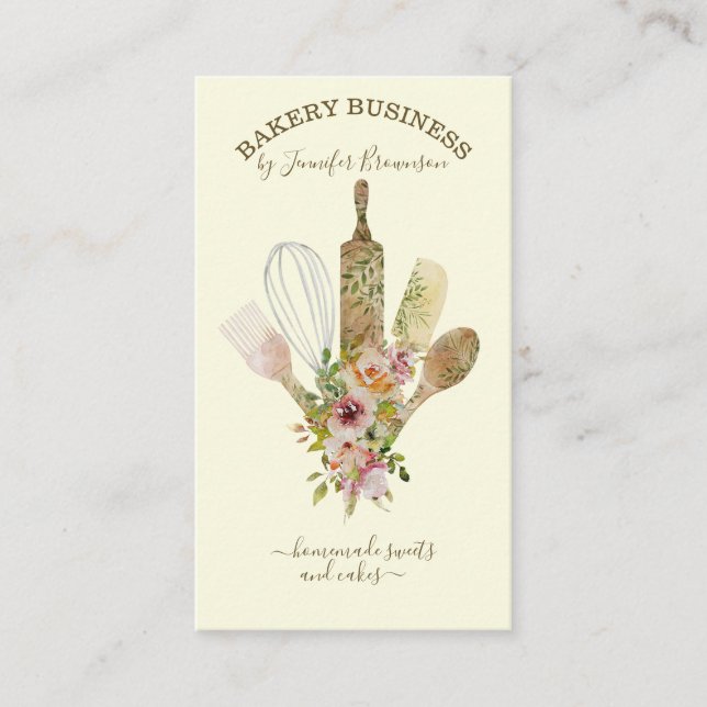 Cateringen Cook Chef vanilla kräm Visitkort (Framsida)