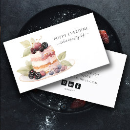 Cateringen för cake Baker Bakery Pastry Chef Visitkort
