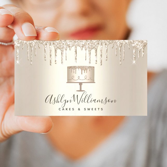 Cateringen för Guld-Glitter-drivfjädringskoppling  Visitkort (Skapare uppladdad)