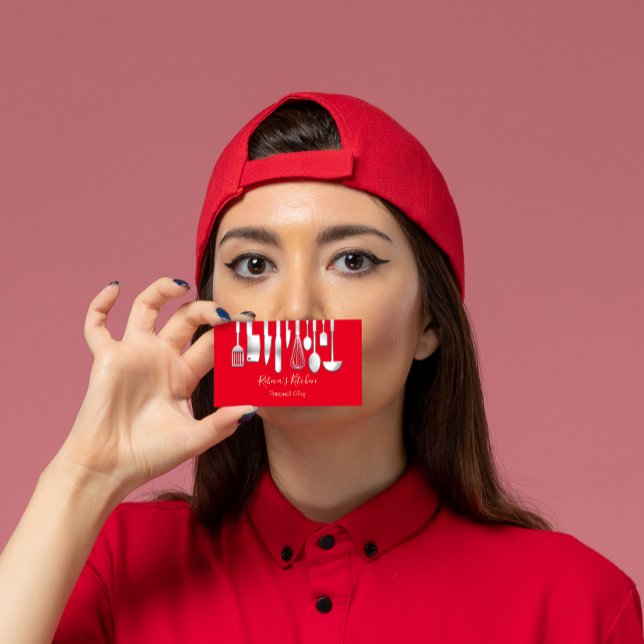 Cateringen Red för  för personalmatlagning Visitkort (Skapare uppladdad)