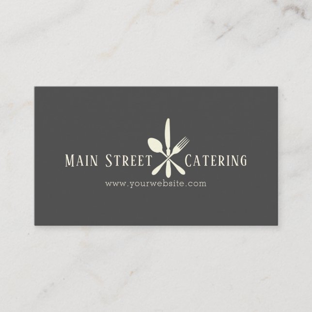 Cateringföretag Professionell kock Visitkort (Framsida)