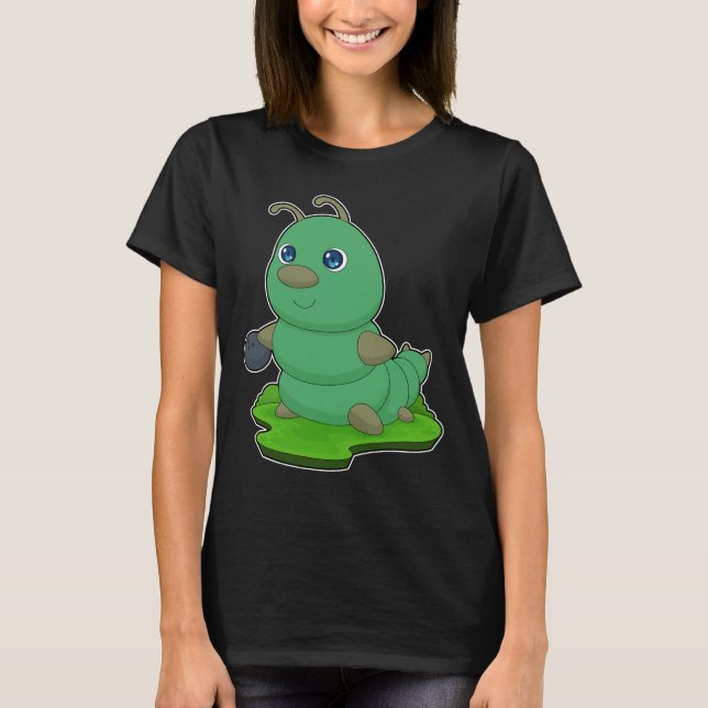 Caterpelare Bowling Bowling ball T Shirt (Framsida)