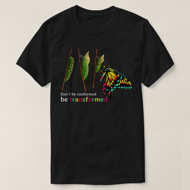 Caterpelare Cocoon Butterfly Design for Butterfly T Shirt (Design framsida)