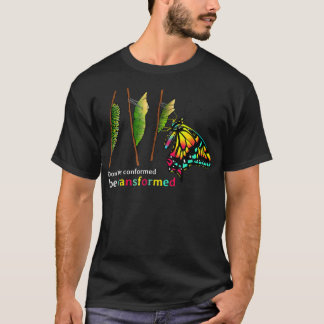 Caterpelare Cocoon Butterfly Design for Butterfly T Shirt