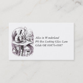 Caterpelare Smoking Hookah och Alice Visitkort