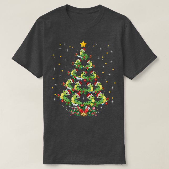 Caterpelaren Älskare Julafton Santa Hat Caterpelar T Shirt (Design framsida)