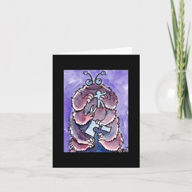 Caterpelaren Monster Notecard Kort (Framsida)