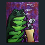 Caterpelars Hooka Poster<br><div class="desc">En annan akryl för min Wonderland-målningsserie. Jag gillar min grönt och röda vattenpelare,  jag elak att jag vet att han antar att han är blå,  men jag gillar grönten med de andra färg-programmen i serien.</div>