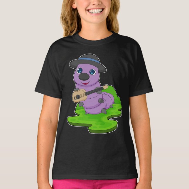 Caterpeler Musician Guitar Music T Shirt (Framsida)