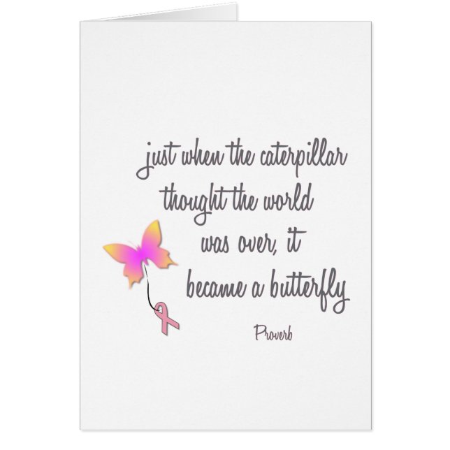 Caterpillar blev en fjäril hälsningskort (Framsidan)