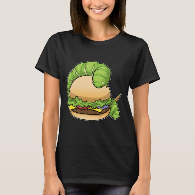 Caterpillar Burger blir på svenska Larvbörsen. T Shirt (Framsida)
