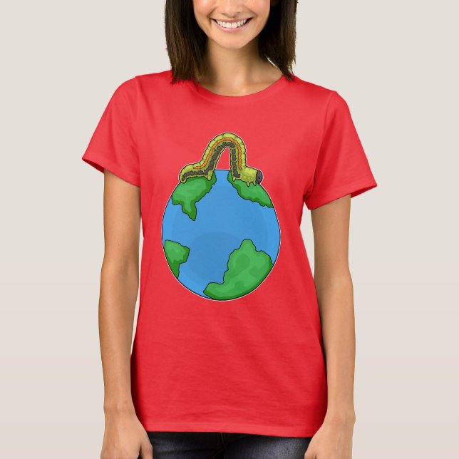 Caterpillar Earth T Shirt (Framsida)