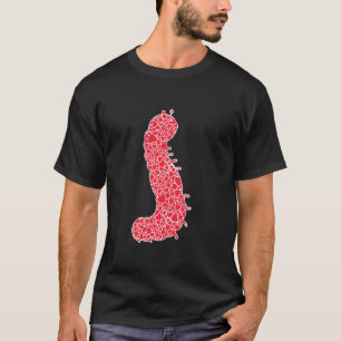 Caterpillar Hearts Alla hjärtans dag Fjäril Älskar T Shirt