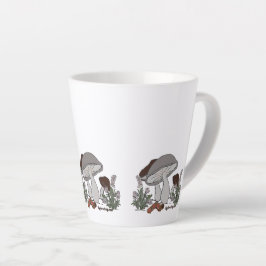 caterpillar mushroom small latte mug