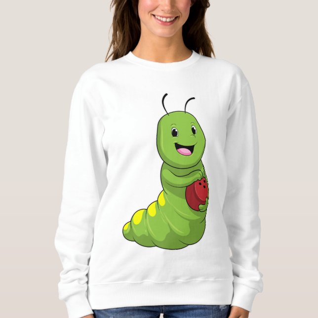 Caterpillar på bowling med bowlingklot t shirt (Framsida)