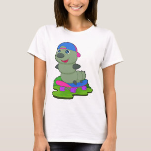 Caterpillar Skater Skateboard Sport T Shirt