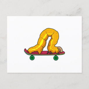Caterpillar Skater Skateboard Vykort