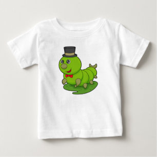 Caterpillar som gentleman med cylinder t shirt