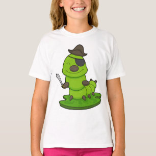 Caterpillar som pirat med svärd t shirt