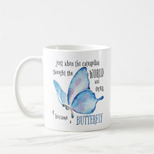 Caterpillar till fjärilsmuggen kaffemugg