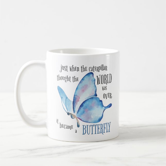 Caterpillar till fjärilsmuggen kaffemugg (Vänster)