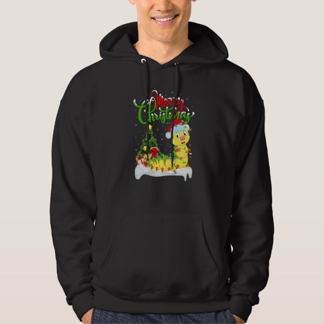 Caterpillar  Xmas Decorations Caterpillar Christma Hoodie (Framsida)