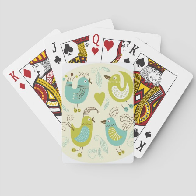 catetecknadfåglar casinokort (Baksidan)