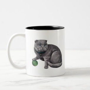 CatFans - skotskt veck Två-Tonad Mugg