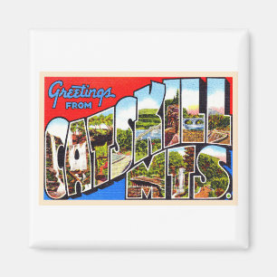 Catfärgsberg New York Large Brev vykort Magnet
