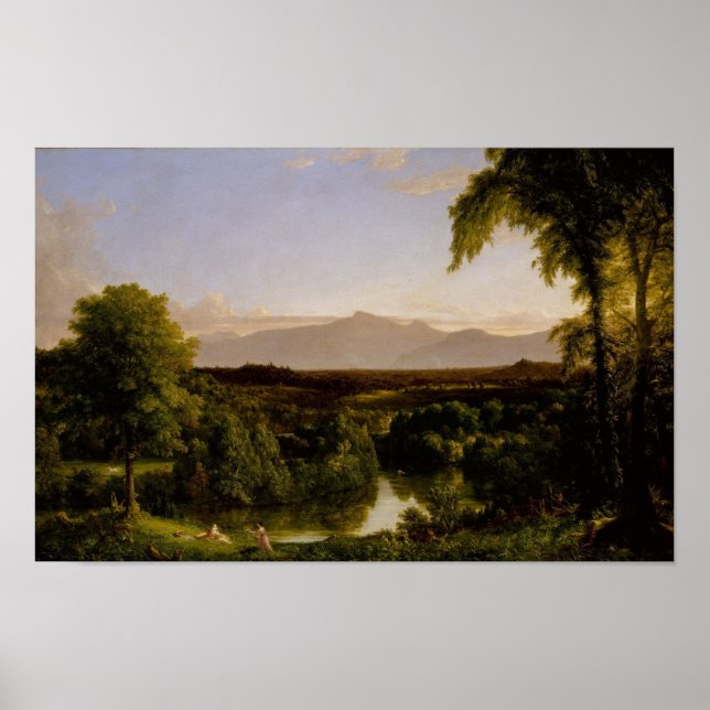 Catfärvy - Tidigt Autumn av Thomas Cole Poster (Framsidan)