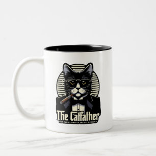 Catfather: Don Purr-leone of the Kattdjur maffia Två-Tonad Mugg