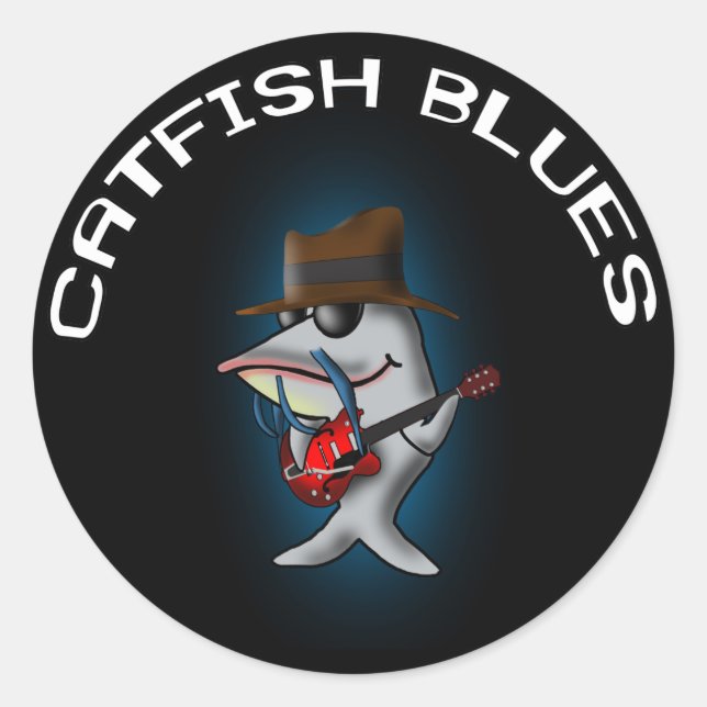 Catfish Blues Runt Klistermärke (Framsida)