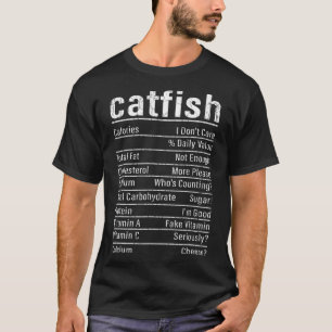 Catfish Facts Funny Fishing Älskare Catfish Graph T Shirt
