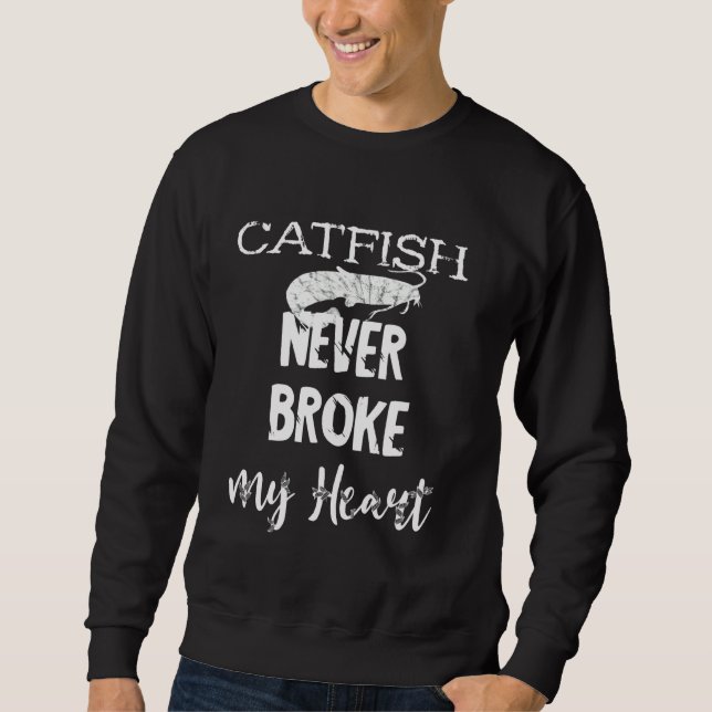 Catfish Fattiga aldrig min hjärt-mudcat Catfish An Lång Ärmad Tröja (Framsida)