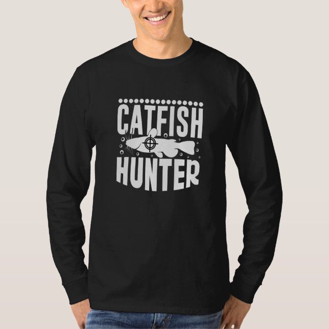 Catfish Hunter River Fishing Catfish Angler Lov T Shirt (Framsida)