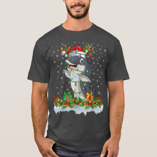 Catfish Lover Matching Santa Lighting Catfish Chri T Shirt