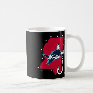Catfish Mississippi Flagga Fishing Rod T Shirt Kaffemugg