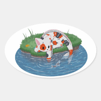 catfish ovalt klistermärke