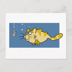 Catfish Pun Vykort