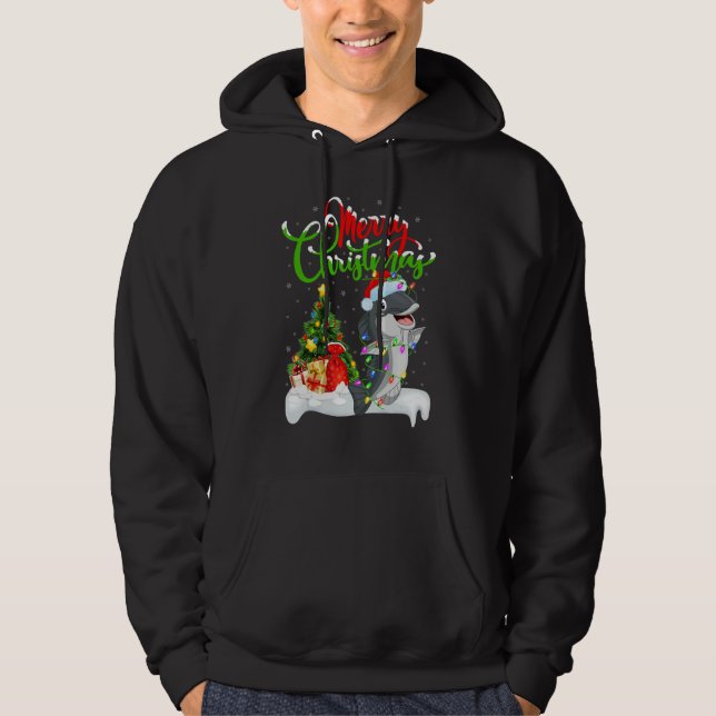 Catfish   Xmas Decorations Santa Catfish Christmas Hoodie (Framsida)