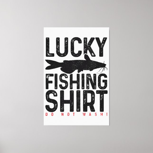 CatFisherman Gift Lucky Char Canvastryck (Framsida)