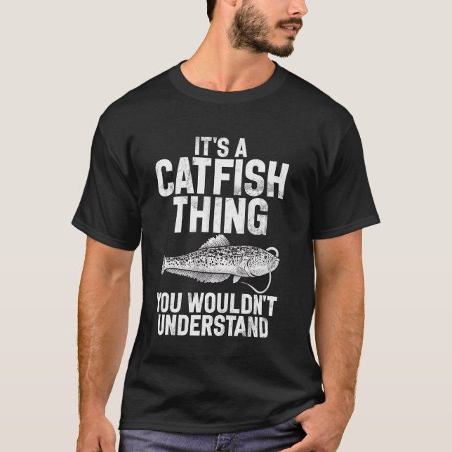 Catfishing Där Tålamod Möter Passion Catfish T Shirt (Framsida)