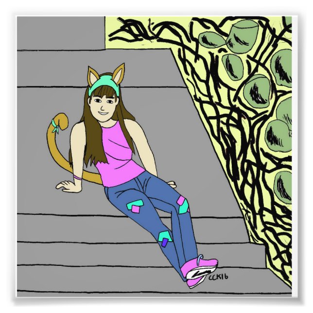 catgirl fototryck (Framsidan)