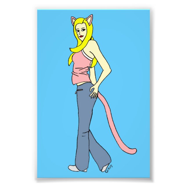 catgirl fototryck (Framsidan)
