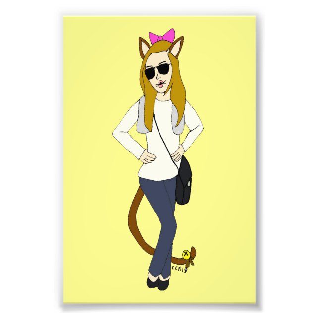 catgirl fototryck (Framsidan)