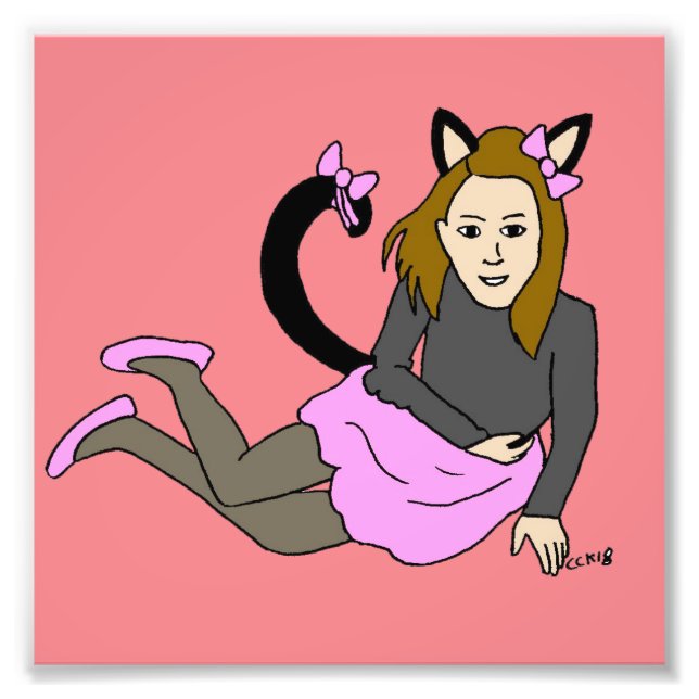 catgirl fototryck (Framsidan)